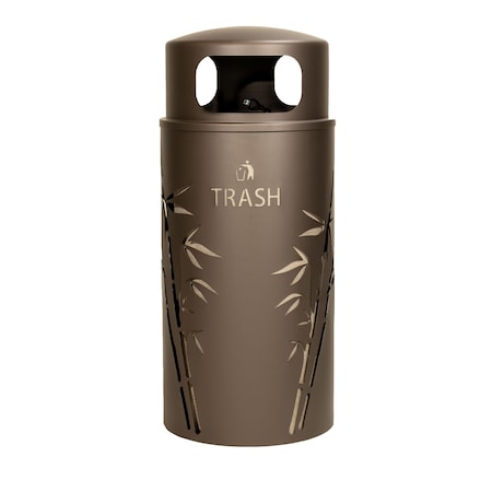 Ex-Cell Kaiser 33-Gal. Nature Series Bamboo Trash unit - Steel, Bronze NS33-BB T BRZX